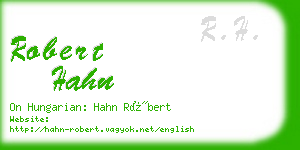 robert hahn business card